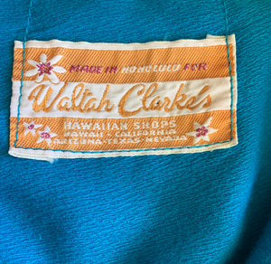 Vintage Retro Floral Mini Dress, Waltah Clarke’s Hawaiian