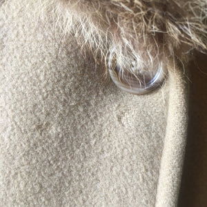 Vintage Pierre Cardin Camel Wool Coat, Designer Vintage Jacket