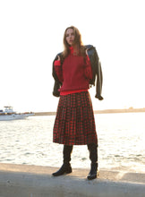 Load image into Gallery viewer, Vintage Stripe Sweater, red black turtleneck jumper